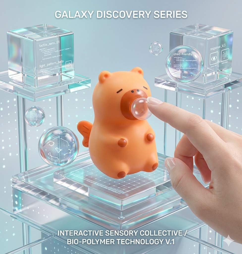 Cute Capybara Squishy Bubble Toy Keychain - Stress Relief Squeeze Fidget Toy - Kawaii Animal Bag Pendant & Car Accessory Gift