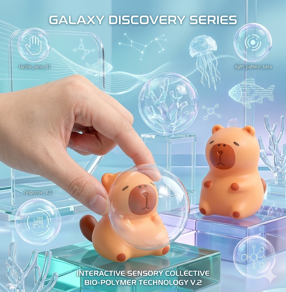 Cute Capybara Squishy Bubble Toy Keychain - Stress Relief Squeeze Fidget Toy - Kawaii Animal Bag Pendant & Car Accessory Gift