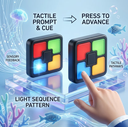 Electronic Memory Maze Game Toy - Fast Push Light Up Hand-Eye Coordination Trainer for Children & Toddlers
