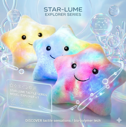 Luminous Glowing Star Plush Toy - Soft LED Light Up Star Pillow Stuffed Cushion for Kids Bedroom & Nursery Decor