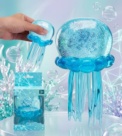 Silicone Jellyfish Stress Toy - Soft Water Octopus Squeeze Fidget for Anxiety Relief and Desktop Decor
