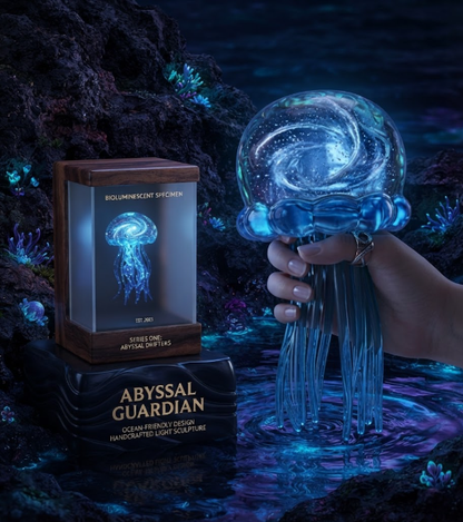Glowing Jellyfish Sensory Fidget Companion - Liquid Motion & Tactile Stress Relief Desktop Decor
