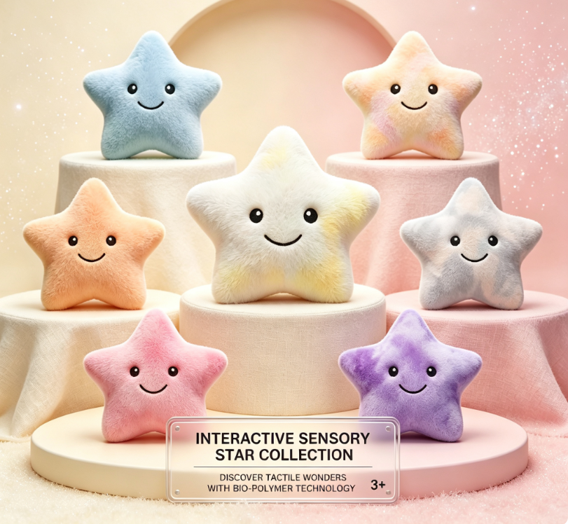 Enchanting Illuminated Star Stuffed Toy - Ultra-Soft Huggable LED Pillow with Gentle Glow for Children's Rooms