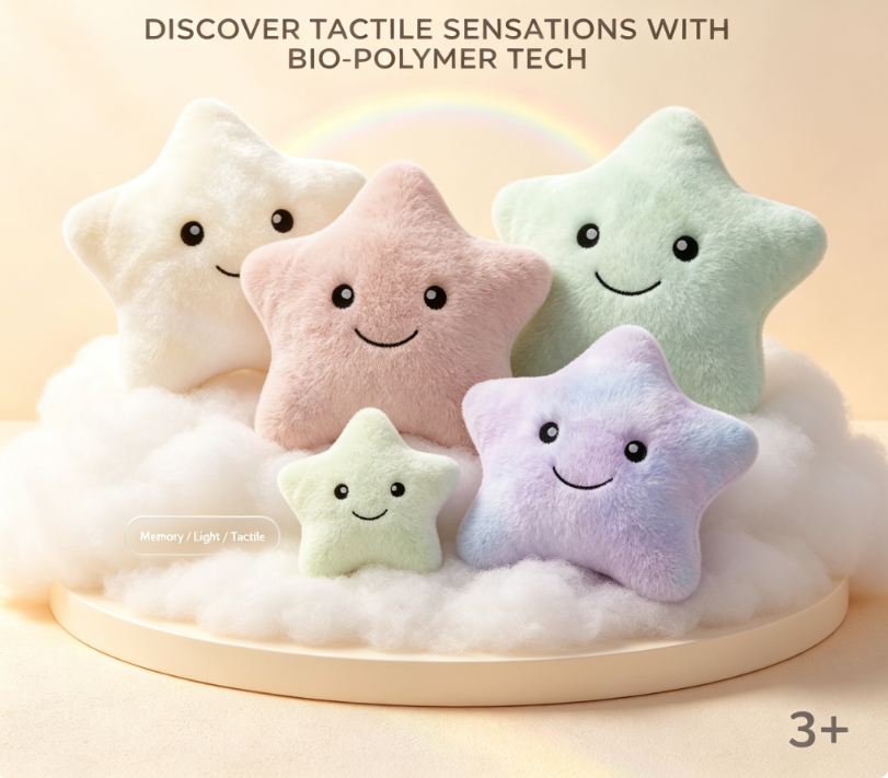 Enchanting Illuminated Star Stuffed Toy - Ultra-Soft Huggable LED Pillow with Gentle Glow for Children's Rooms