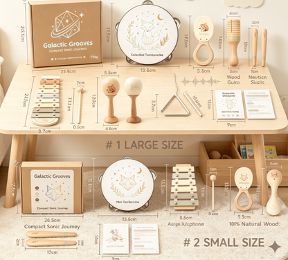 Interactive Wooden Animal Rattle & Tap Toy - Early Learning Percussion Instrument for Toddlers and Preschoolers