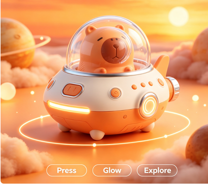 Adorable Capybara Plush Bubble Pendant - Soft Decompression Toy Keychain and Car Interior Accessory